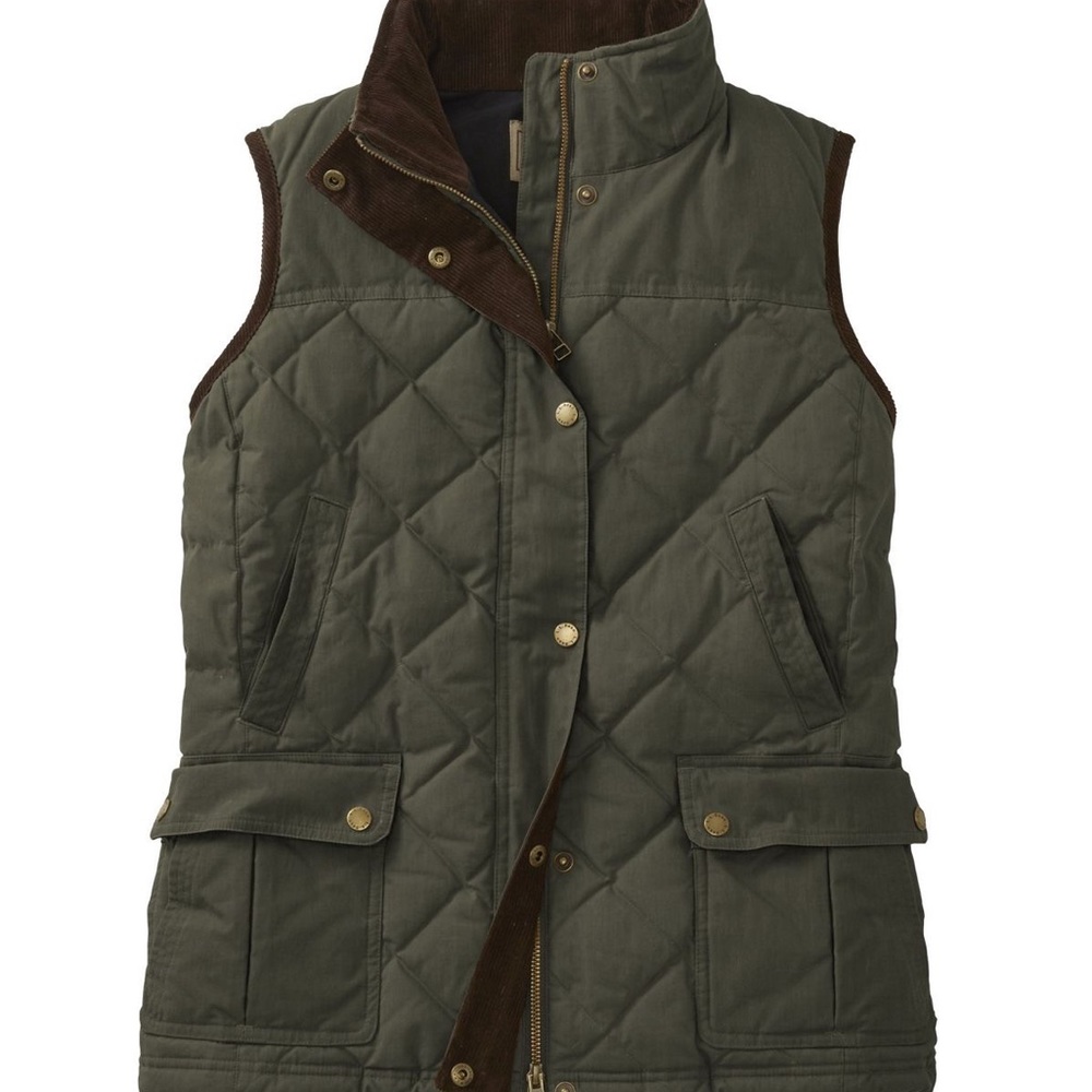 Women's L.L.Bean Upcountry Waxed Cotton Down Vest size M